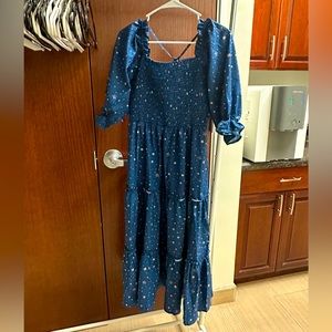 Navy maxi dress with stars